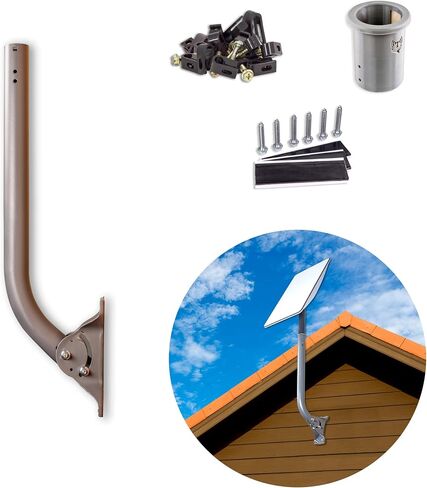 SatelliteSale Universal J Pipe Antenna Mast بقطر 1-5/8 بوصة، متوافق مع أطباق الأقمار الصناعية لشبكة الأطباق بطول 39 بوصة in Kuwait