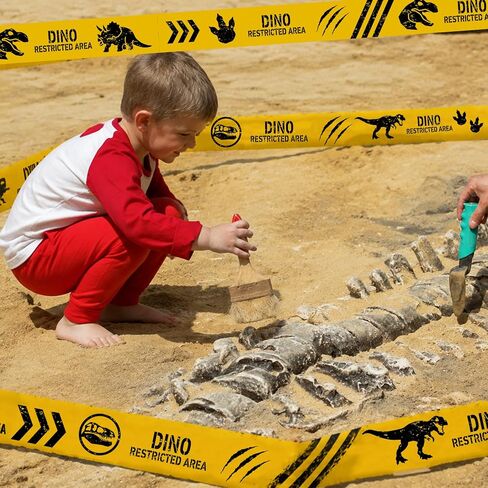 2 Rolls 3'' x 196 Feet Reusable Dinosaur Caution Tape Dinosaur Decorations Dino Dig Site Caution Tape Dinosaur Theme Party Supplies Favors (No Stickiness) in Kuwait