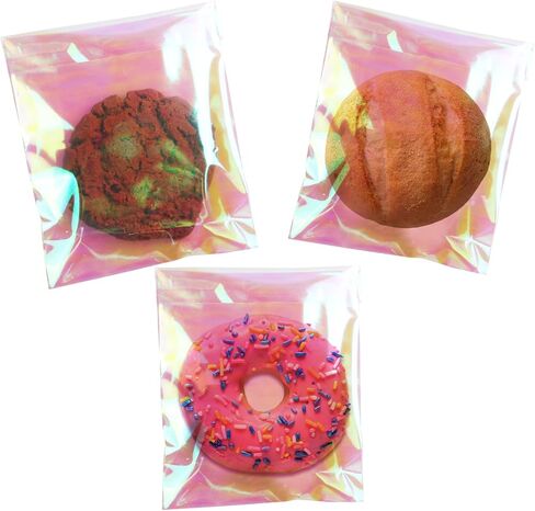 SUREHOME Cookie Bags with Seal, 200 Pcs 5x6 Inch Clear Self Sealing Cellophane Bags for Cookie Packaging Resealable Cello Treat Bag Plastic Individual Cookies Bag for Gift Giving Favors Candy Wrappers in Kuwait