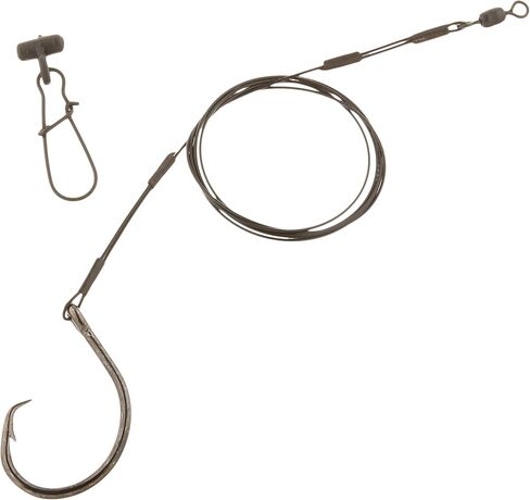 Aqua Clear Shark Surf Rig Lure with Fish Finder and 100-Pound Double Crimped Leads, 32-Inch in Kuwait