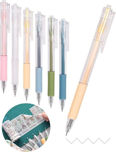 Oythiem Knife Pen Craft Cutting Tools - Precision Paper Cutter Pen with Refillable Tungsten Steel Cutter Head Refill, 6 PACK in Saudi Arabia