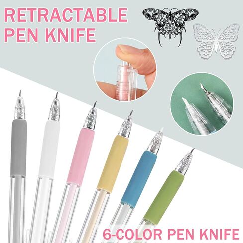 Craft Cutting Tools, 25 Pcs Knife Pen with Mini Sharpener in Saudi Arabia