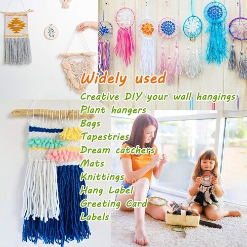 Crochet Thread Cotton Yarn Threads Balls 24 Colors Popular Rainbow Colors of Size 3 Crochet Thread for Beginners and Experienced Crochet Enthusiast (Assorted Colors) in Kuwait