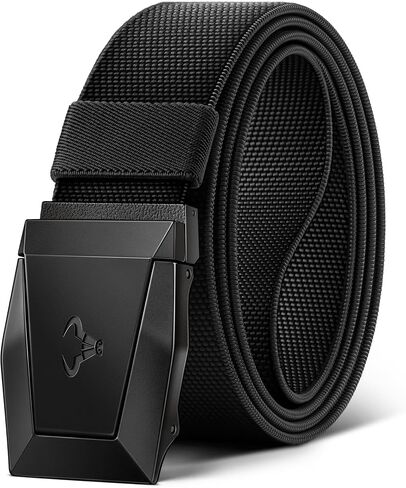 BULLIANT Tactical Belt for Men, Men Stretch Nylon Web Gift Belt 1.5"-Hiking Rigger Military Work-Quick Release in Kuwait