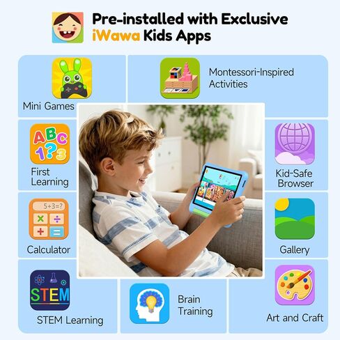 ALLDOCUBE 8 inch Kids Tablet Blue & Pink in Kuwait