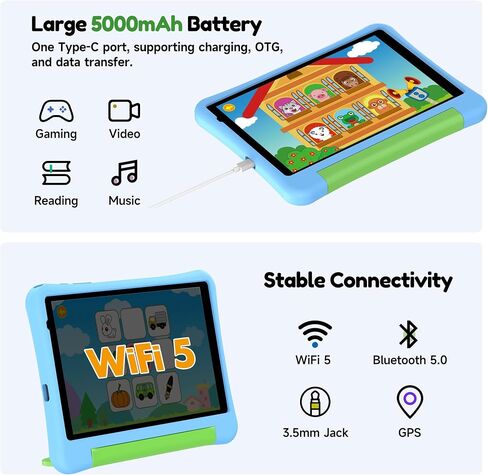 ALLDOCUBE 8 inch Kids Tablet Blue & Pink in Kuwait