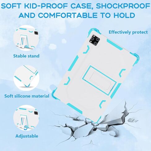 10.1 Inch Android 15 Kids Tablet, 10GB RAM 64GB ROM Storage, 10000mAh Large Battery, Parental Control, Pre-Installed Educational Apps, Learning Tablet for Kids 3-7（Blue） in Kuwait