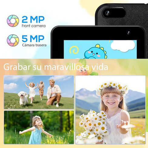 DigiLand Android Kids Tablet, 7 inch Android Tablet for Kids, 4GB + 32GB, Parental Control, 3000mAh Battery, Dual Camera, BT 5.0 & WiFi, Xmas Gift in Kuwait