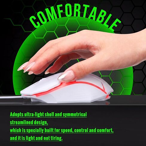 Sratte 30 Pack Black USB Wired Mouse Bulk 1200 DPI RGB Optical Computer Mouse 3 Button 7 Color LED Backlit Gaming Mouse Wired Office Mouse Ergonomic USB Computer Mouse for Desktop Laptop Gamer in Kuwait