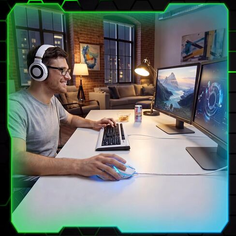 Sratte 30 Pack Black USB Wired Mouse Bulk 1200 DPI RGB Optical Computer Mouse 3 Button 7 Color LED Backlit Gaming Mouse Wired Office Mouse Ergonomic USB Computer Mouse for Desktop Laptop Gamer in Kuwait
