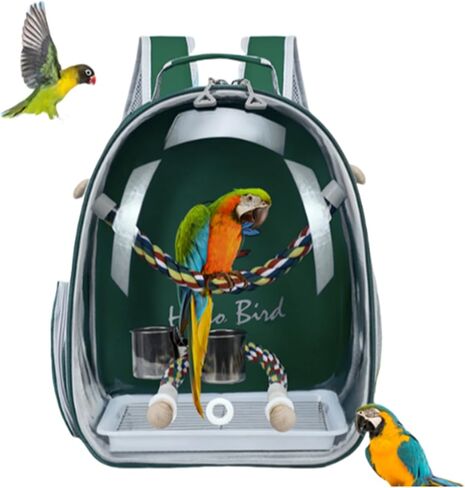 Bird Traval Carrier Cage Backpack for Carry Parakeet Cockatiel Parrot in Saudi Arabia