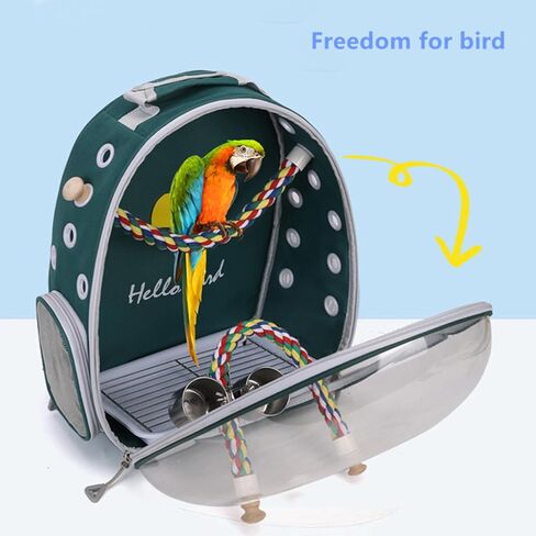 Bird Traval Carrier Cage Backpack for Carry Parakeet Cockatiel Parrot in Saudi Arabia