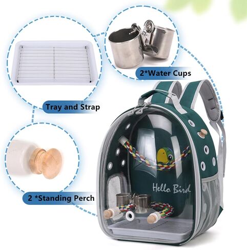 Bird Traval Carrier Cage Backpack for Carry Parakeet Cockatiel Parrot in Saudi Arabia