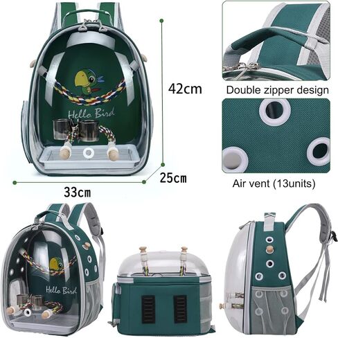 Bird Traval Carrier Cage Backpack for Carry Parakeet Cockatiel Parrot in Saudi Arabia