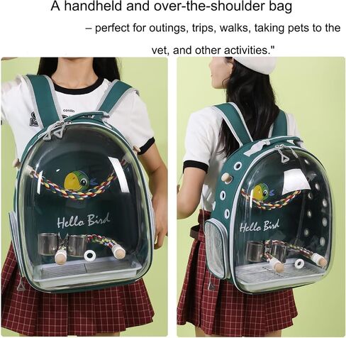 Bird Traval Carrier Cage Backpack for Carry Parakeet Cockatiel Parrot in Saudi Arabia