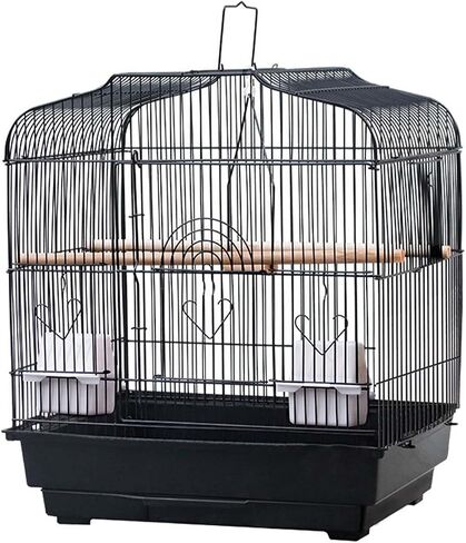 TrailBlaze 20.5Inch Bird Travel Cage with Handle, Metal Bird Carrier with Food Container, Wooden Perch & Pull-Out Tray, Portable Birdcage for Small Parrots Lovebirds Canaries Cockatiels Conures in Kuwait