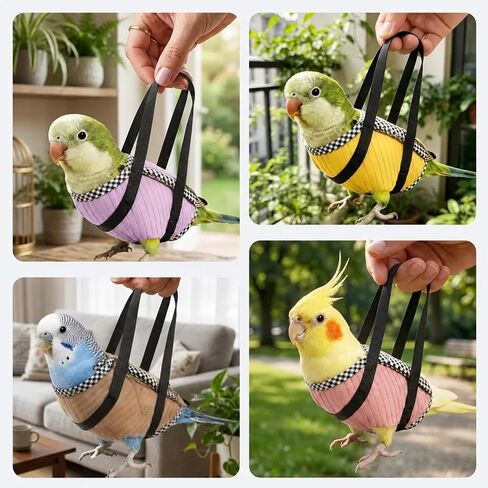 Parrot Outdoor Walking Bag, Escape-Proof Bird Carrier for Small to Large Birds, Secure Outdoor Bird Cage with Anti-Escape Design Structure （Pink S） in Kuwait