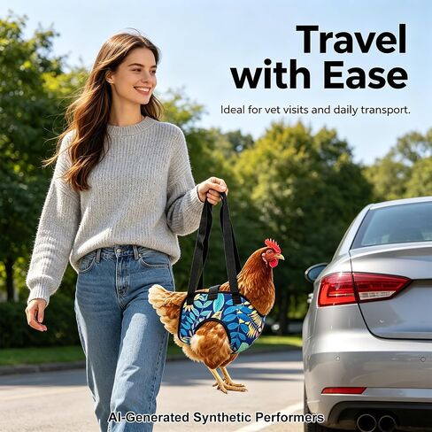 Chicken Holder Bag with Detachable Hand Strap, Chicken Carrier Sling Bag, Portable Poultry Transport Handbag for Hen Rooster Outdoor Walking Travel in Kuwait