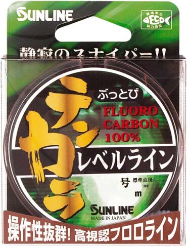 SUNLINE Fluorocarbon Line, Buttobi Tenkara Level, 98.4 ft (30 m), Orange in Kuwait
