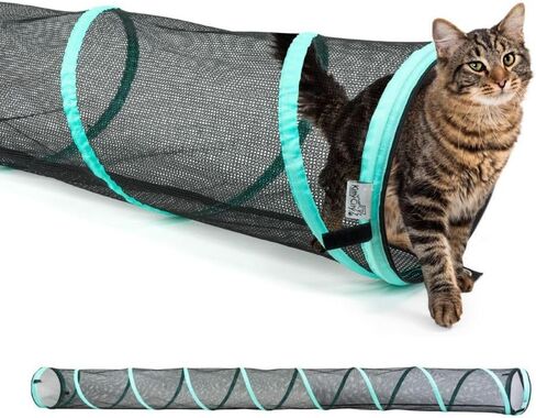Kitty City Catio Outdoor 10' Cat Tunnel – 10‑Foot Cat‑Sized Play Tunnel, 11" Diameter, Modular Catio Connector for Cats & Small Pets in Kuwait
