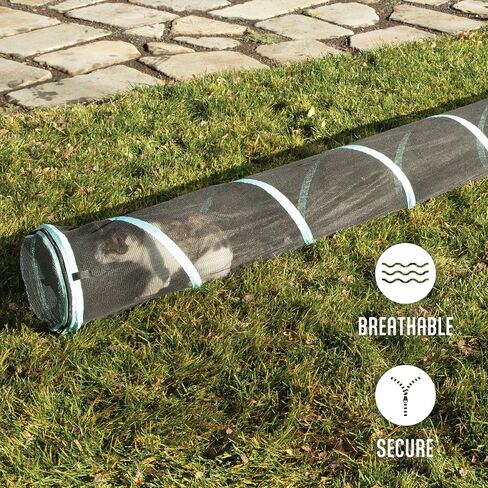 Kitty City Catio Outdoor 10' Cat Tunnel – 10‑Foot Cat‑Sized Play Tunnel, 11" Diameter, Modular Catio Connector for Cats & Small Pets in Kuwait