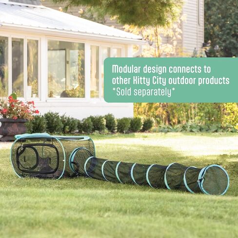 Kitty City Catio Outdoor 10' Cat Tunnel – 10‑Foot Cat‑Sized Play Tunnel, 11" Diameter, Modular Catio Connector for Cats & Small Pets in Kuwait