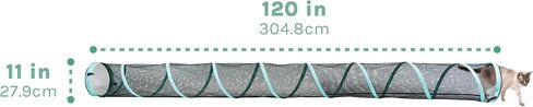 Kitty City Catio Outdoor 10' Cat Tunnel – 10‑Foot Cat‑Sized Play Tunnel, 11" Diameter, Modular Catio Connector for Cats & Small Pets in Kuwait