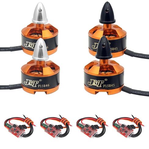 JMT Mini Multi-Rotor 1806 2400KV CW CCW محرك بدون فرشاة لـ DIY 2-3S 250 طائرة صغيرة بدون طيار FPV CC3D 260 330 RC كوادكوبتر (CW فضي) in Kuwait