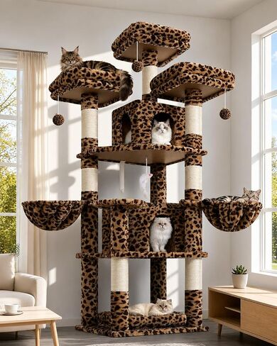 Globlazer Big XXL Cat Tower for Indoor Multiple Cats, F80, Dark Grey in Kuwait