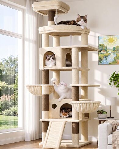 Globlazer Cat Tree for Large Adult Cats, Heavy Duty Indoor Cat Tower, F74B in Saudi Arabia