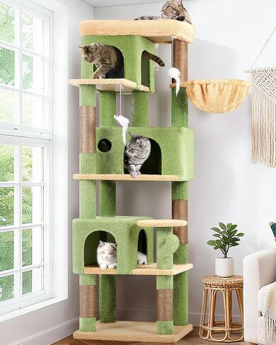 Globlazer F66 Corner Cat Tree, 66in Multi-Level Climbing Tower, Dark Grey in Kuwait