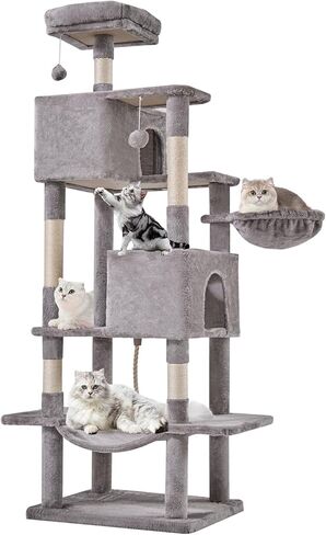 Large 66 Inch Cat Tree Tower with Sisal Scratching Post in Kuwait