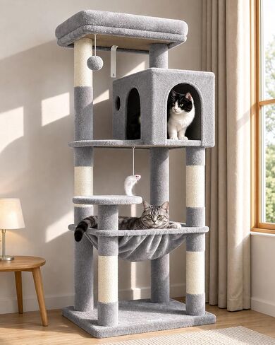 Globlazer Cat Tree Tower with Scratching Post for Indoor Cats, F53 in Saudi Arabia