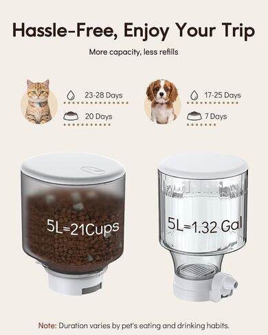 Yuposl Automatic Cat Feeder and Cat Water Dispenser, 10L Large Capacity in Kuwait