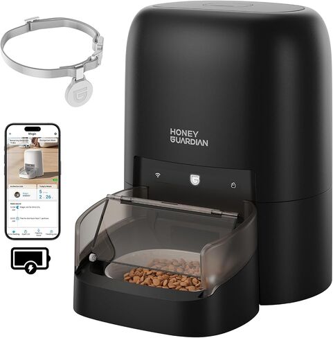HoneyGuaridan RFID Automatic Cat Feeder,Collar Tag for Personalized Meal in Saudi Arabia