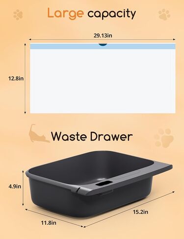 Meowant Cat Litter Bags for MW-SC10, 29.13" ×12.8",60PCS in Kuwait