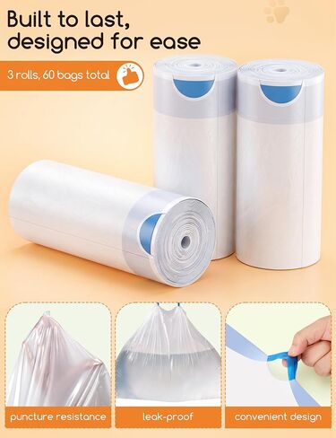 Meowant Cat Litter Bags for MW-SC10, 29.13" ×12.8",60PCS in Kuwait