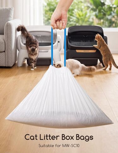 Meowant Cat Litter Bags for MW-SC10, 29.13" ×12.8",60PCS in Kuwait
