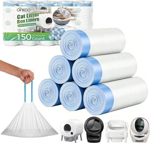 32 Count Cat Litter Box Robot 4 and 5 Waste Bags in Saudi Arabia