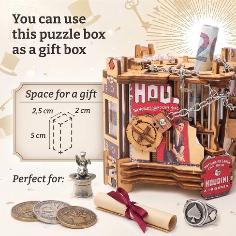 iDventure Cluebox Houdini's Escape Brain Teaser Puzzle Box for Adults in Saudi Arabia