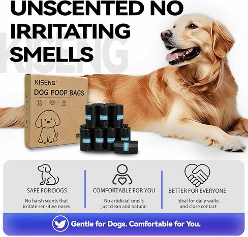 Dog Poop Bags 300 Count Leak Proof Easy Tear 15 Rolls Dog Waste Bags in Saudi Arabia