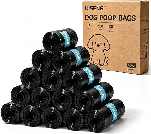 Dog Poop Bags 300 Count Leak Proof Easy Tear 15 Rolls Dog Waste Bags in Saudi Arabia