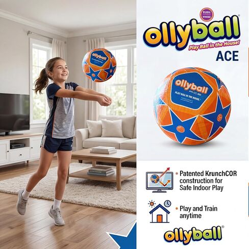Ollyball ACE - Utility Patented Indoor/Outdoor All-Sport Ball, Multi-Color, 1 oz, for Soccer, Volleyball, Kickball, Pickleball for Youth and Safe Indoor Training and Play. in Kuwait