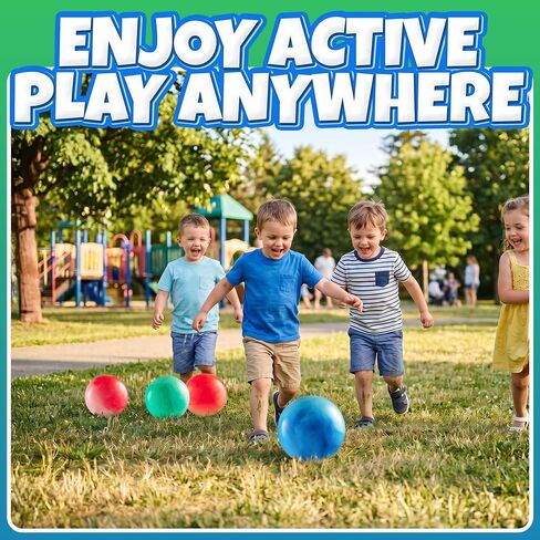 5-Inch Playground Balls for Toddlers & Kids (5-Pack) Marbleized Vinyl Balls in Kuwait