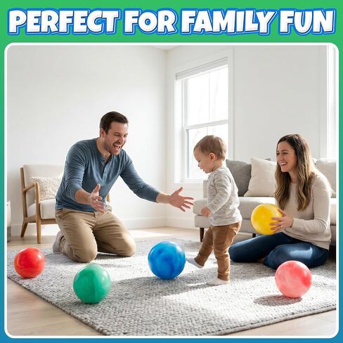 5-Inch Playground Balls for Toddlers & Kids (5-Pack) Marbleized Vinyl Balls in Kuwait