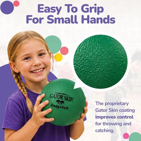 Gator Skin S&S Worldwide Foam Dodgeballs, Easy Grip Starter Balls, Low Density Foam, 6 Inch, 6 Pack in Kuwait