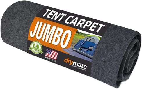 Drymate Tent Carpet Mat, Protective Waterproof Liner Keeps You Warm & Dry, Camping Floor Rug Accessory (7'4" x 8'4"), Durable, Lightweight, Soft & Comfortable, Trimmable Material (USA Made) (Charcoal) in Saudi Arabia