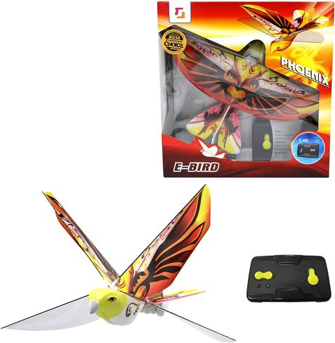 MUKIKIM eBird Blue Pigeon - Flying RC Bird Toy for Kids. Indoor/Outdoor Remote Control Bionic Flapping Wings Bird Helicopter. USB Recharging in Kuwait