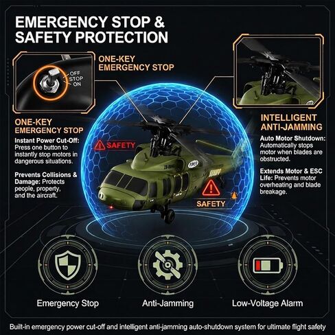 6-CH Brushless Blackhawk RC Helicopter,6-Axis Gyro & 3D Inverted Stunt in Saudi Arabia