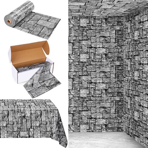 Kochorie 100 Ft x 54 Inch Stone Wall Tablecloth Roll with Cutter Box in Saudi Arabia